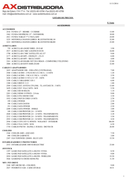 LISTADO DE PRECIOS - AX Distribuidora