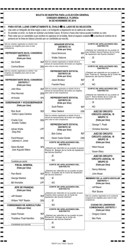 boleta de muestra para la elecci&oacute;n general condado seminole
