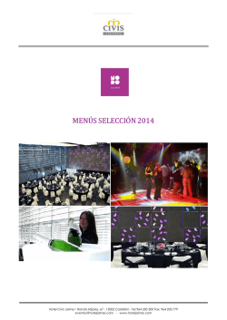 Consulta nuestros men&uacute;s Selecci&oacute;n 2014 - Hotel Jaime I