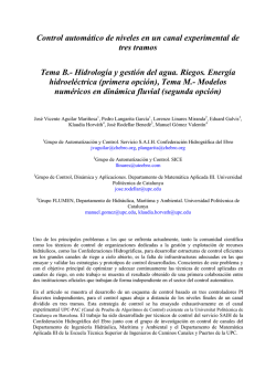 Control autom&aacute;tico de niveles en un canal - ResearchGate