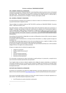 T&eacute;rminos y condiciones &ldquo;ENFAPROMO NUTRICI&Oacute;N&rdquo; UNO