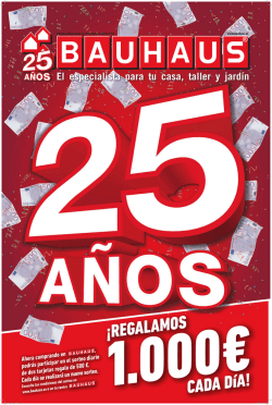 Ahora comprando en , podr&aacute;s participar en el sorteo - Bauhaus