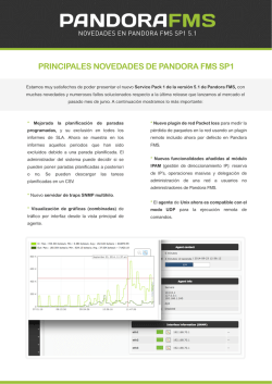 PRINCIPALES NOVEDADES DE PANDORA FMS SP1