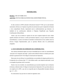 Nuevas Obligaciones Para Monotributistas(ver)