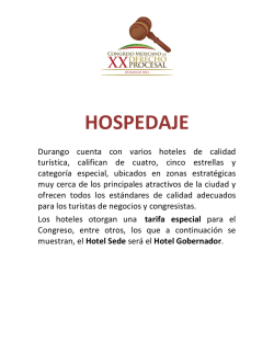 Descargue aqu&iacute; la informaci&oacute;n completa de los hoteles
