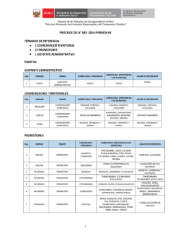 convocatoria cas 082-2014-pension 65 - Pensi&oacute;n 65