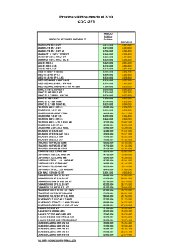 Precios v&aacute;lidos desde el 3/10 CDC -275 - SESA CLUB