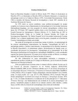 Esteban (Stefan) Krotz Naci&oacute; en Barcelona (Espa&ntilde;a) - Foro Consultivo