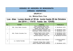 Los d&iacute;as: Lunes desde el 30 de Junio hasta 20 de - Liceo Naval