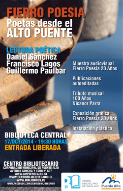 Poetas desde el - Biblioteca de Puente Alto