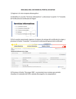 Descarga del COD desde el portal ECUAPASS - C&aacute;mara de