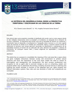 la sist&eacute;mica del desarrollo rural desde la perspectiva territorial y