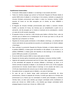 Condiciones Paquete de Minutos Ilimitados - Claro