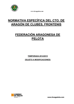 Normativa Espec&iacute;fica Cto. Clubes Frontenis 2014 2015 - Federaci&oacute;n