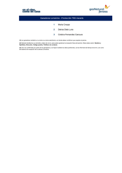 1 Maria Crespo 2 Detras Dela Luna 3 Cristina Fernandez Canoura