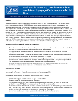 Monitoreo de s&iacute;ntomas y control de movimiento para detener la