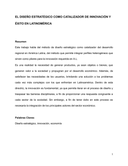 el dise&ntilde;o estrat&eacute;gico como catalizador de innovaci&oacute;n y &eacute;xito