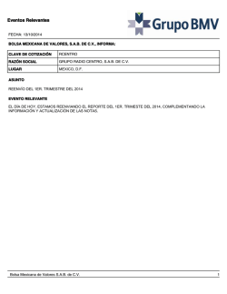 Eventos Relevantes - Grupo Radio Centro