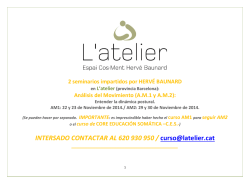 descargar el folleto - Latelier, Espai Cos-Ment Herv&eacute; Baunard