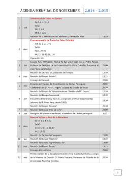 Noviembre - Parroquia de Nuestra Se&ntilde;ora del Pilar