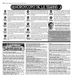 Hor&oacute;scopo - La Semana