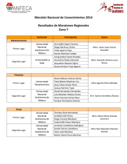 Marat&oacute;n Nacional de Conocimientos 2014 Resultados de - FCA