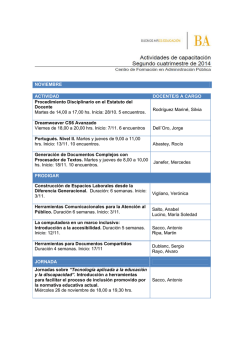 NOVIEMBRE ACTIVIDAD DOCENTE/S A CARGO - Servicios ABC