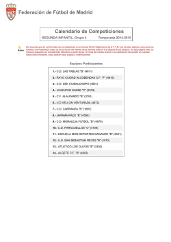 Calendario de Competici&oacute;n - Alalpardo