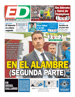 Sin liderato y fuera de Champions - Estadio deportivo