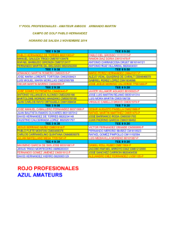 ROJO PROFESIONALES AZUL AMATEURS - campo de golf pablo