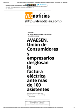 AVAESEN, Uni&oacute;n de Consumidores y empresarios desglosan la