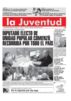 DIPUTADO ELECTO DE UNIDAD POPULAR COMENZ&Oacute;