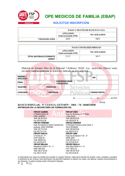 OPE MEDICOS DE FAMILIA (EBAP) - FSP - UGT Andaluc&iacute;a