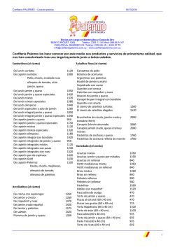 Confiter&iacute;a Palermo les hace conocer por este medio sus productos y