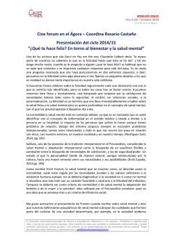 Rese&ntilde;a_Ciclo_Cine-Forum en el &Aacute;gora_2014-15_Que-te-hace-feliz