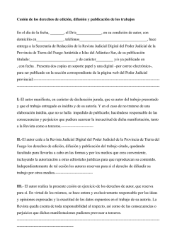 Cesi&oacute;n de los Derechos - Poder Judicial de Tierra del Fuego