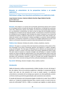 Bienestar en universitarios: de las perspectivas te&oacute;ricas a un