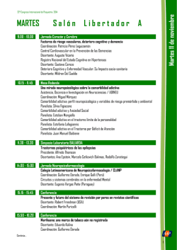 MARTES S al &oacute; n L ibertador A - Asociaci&oacute;n Argentina de Psiquiatras