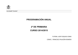 PROGRAMACI&Oacute;N ANUAL 2&ordm; DE PRIMARIA CURSO 2014/2015