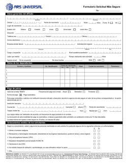 Formulario Solicitud Mas Segura - Seguros Universal