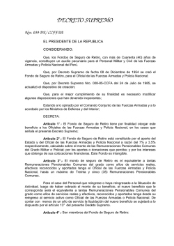 DECRETO SUPREMO Nro. 039 DE - Foserof - Polic&iacute;a Nacional del