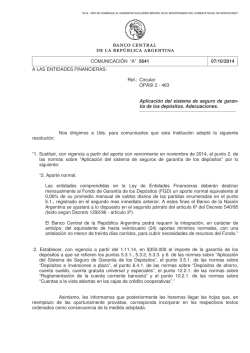 &ldquo;A&rdquo; 5641 - Banco Central de la Rep&uacute;blica Argentina