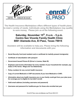 Saturday, November 15 , 9 a.m. - 5 p.m. Centro San Vicente Family