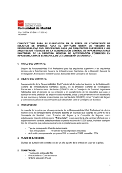 Anuncio de licitaci&oacute;n. (Publicado el 17 octubre 2014 14:36)