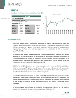 Comentario al Reporte, 2014-III - Signum Research