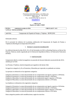 cto. espa&ntilde;a parejas y tripletas bowling - Federaci&oacute;n Espa&ntilde;ola de