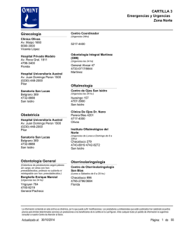 Zona Norte CARTILLA 3 Emergencias y Urgencias - Omint