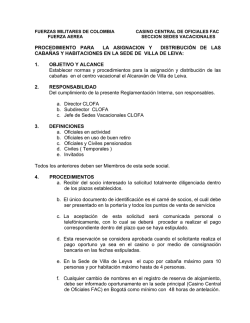 Reglamentacion Villa de Leyva - CLOFA&hellip; Club Fuerza Aerea