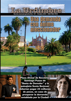 Una demanda con &aacute;nimo aleccionador - La Urdimbre