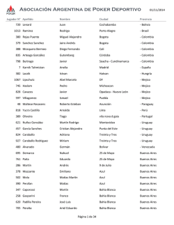 Asociaci&oacute;n Argentina de Poker Deportivo - A.A. de Poker Deportivo